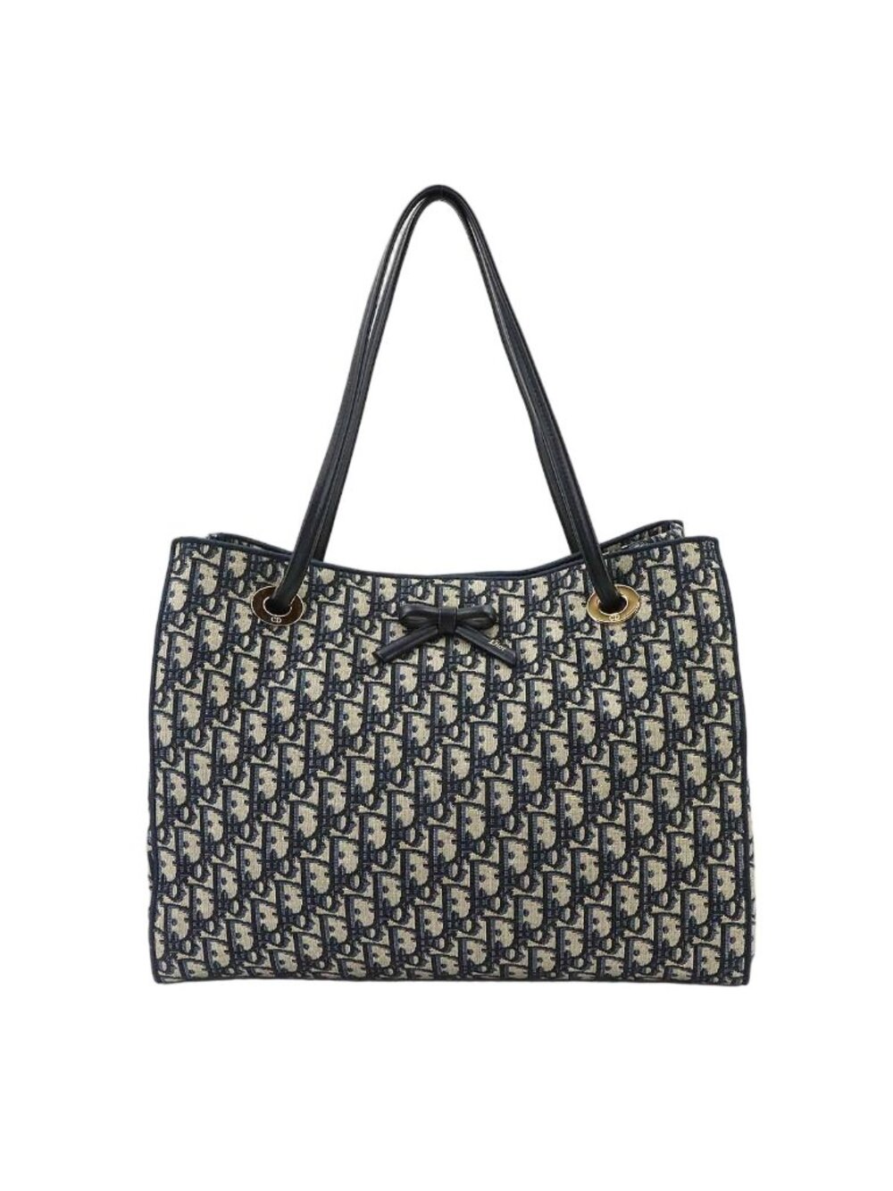 Dior Oblique Promenade Shopping Tote Bag Medium Navy